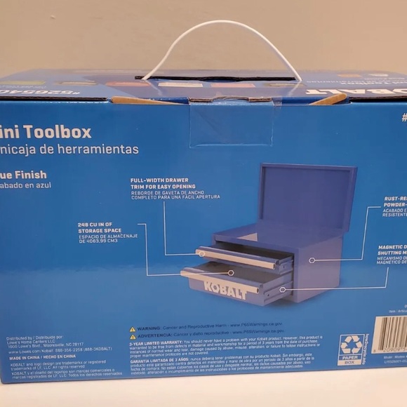 NEW (Blue) Kobalt Mini Tool Box - 25th Anniversary Edition - # 5265407 - Picture 7 of 7
